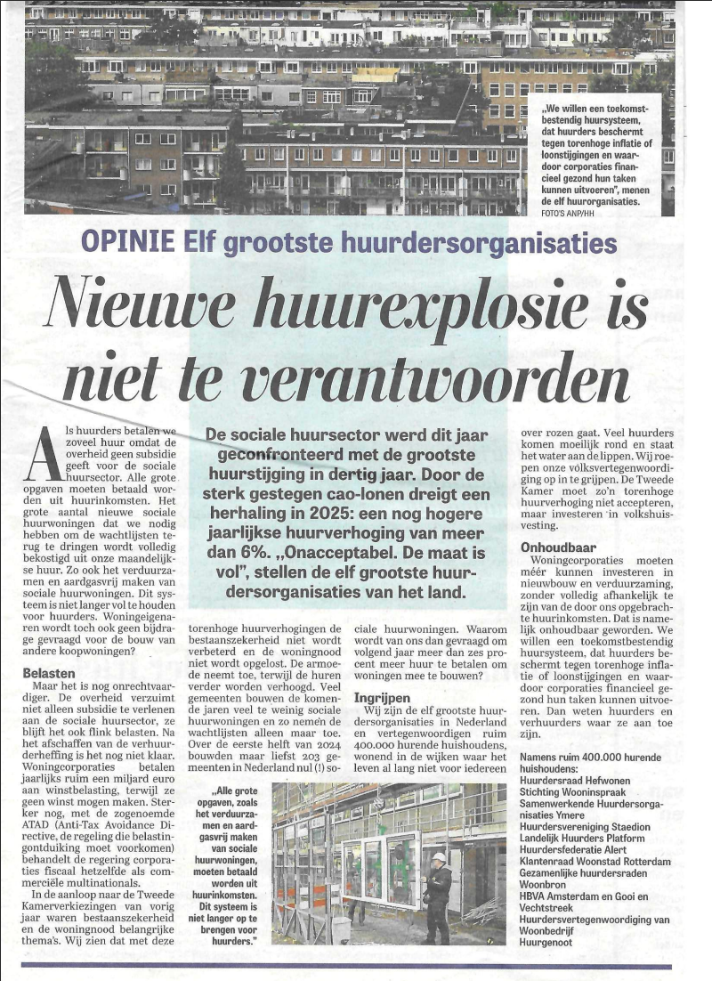 Nieuwe huurexplosie is niet te verantwoorden